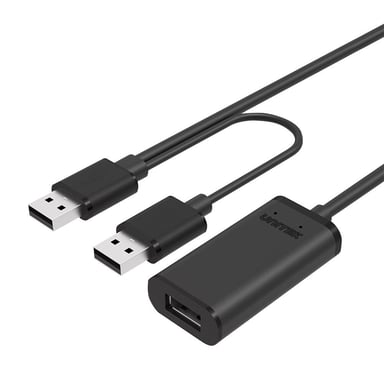UNITEK Y-279 cable USB USB 2.0 20 m 2 x USB A USB A Negro