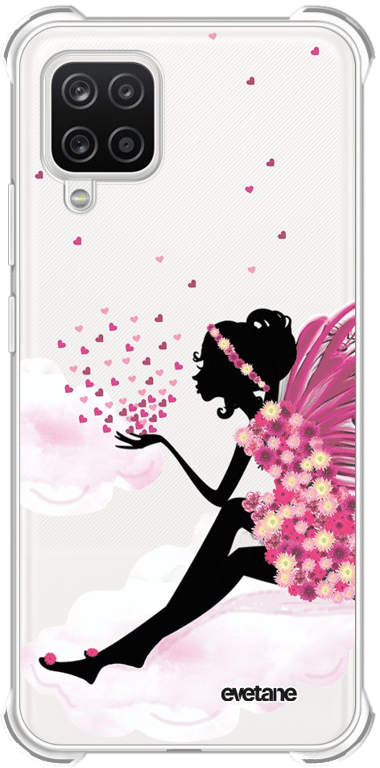 Evetane Coque Samsung Galaxy A12 anti-choc souple angles renforcés transparente Motif Fée Sur Nuage