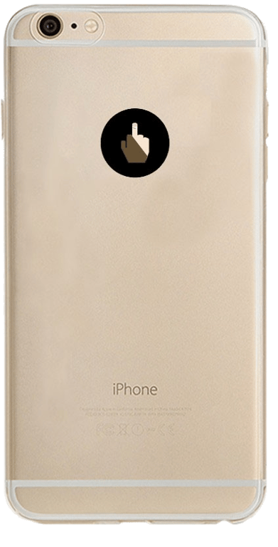Coque Silicone IPHONE 6/6S Doigt d'honneur Fun APPLE Fuck Main Pomme Transparente Protection Gel Sou