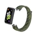 Elegante correa de nailon para Huawei Band 10/9/8 con adaptadores de metal Green