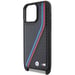 Étui BMW pour iPhone 15 Pro 6.1'' noir étui rigide M Edition Carbon Tricolor Lines & Strap