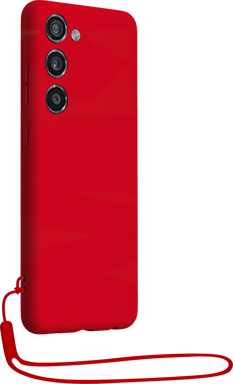Cover silicone per Samsung S23 5G con cordino da polso abbinato