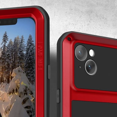 Love Mei Custodia per iPhone 14 Integrale Antiurto Impermeabile Rosso