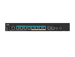 Cisco Small Business SG350X-8PMD Gestionado L2/L3 Gigabit Ethernet (10/100/1000) Energía sobre Ethernet (PoE) 1U Negro