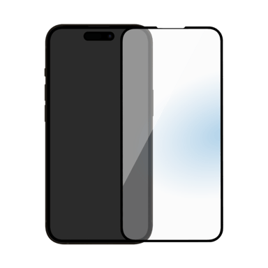 Protection d'écran antibactérienne en verre trempé ultra-résistant (100% de surface couverte) pour Apple iPhone 14 Pro, Noir