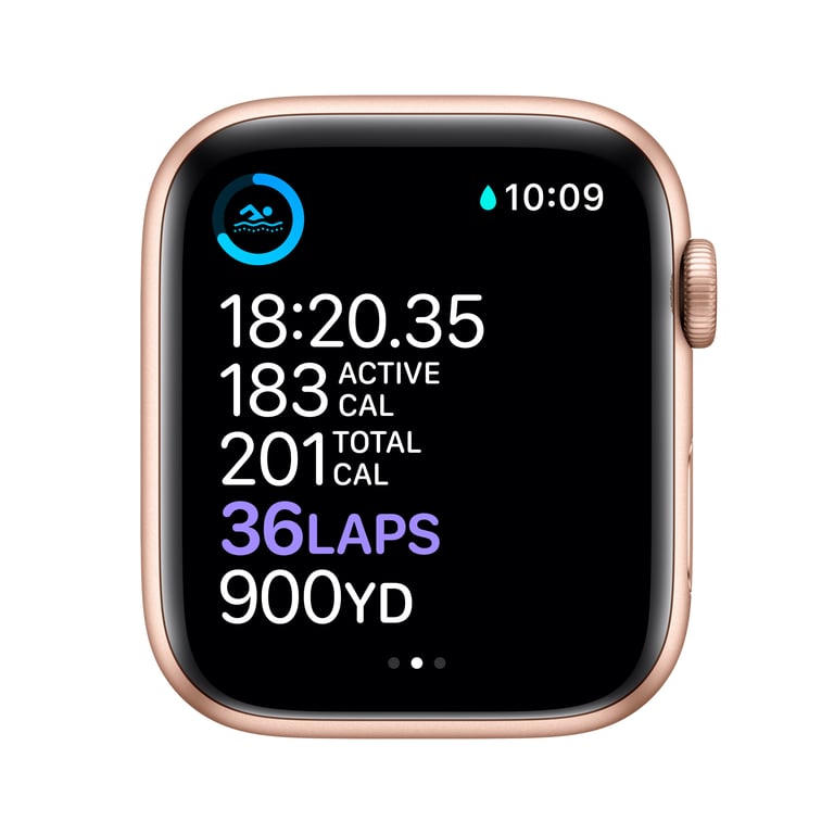 Apple Watch Series 6 OLED 44 mm Digital 368 x 448 Pixeles Pantalla táctil 4G Oro Wifi GPS (satélite)