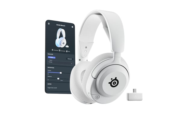 Steelseries Arctis Nova 5P Wireless Auriculares Inalámbrico Diadema Juego USB Tipo C Bluetooth Blanco