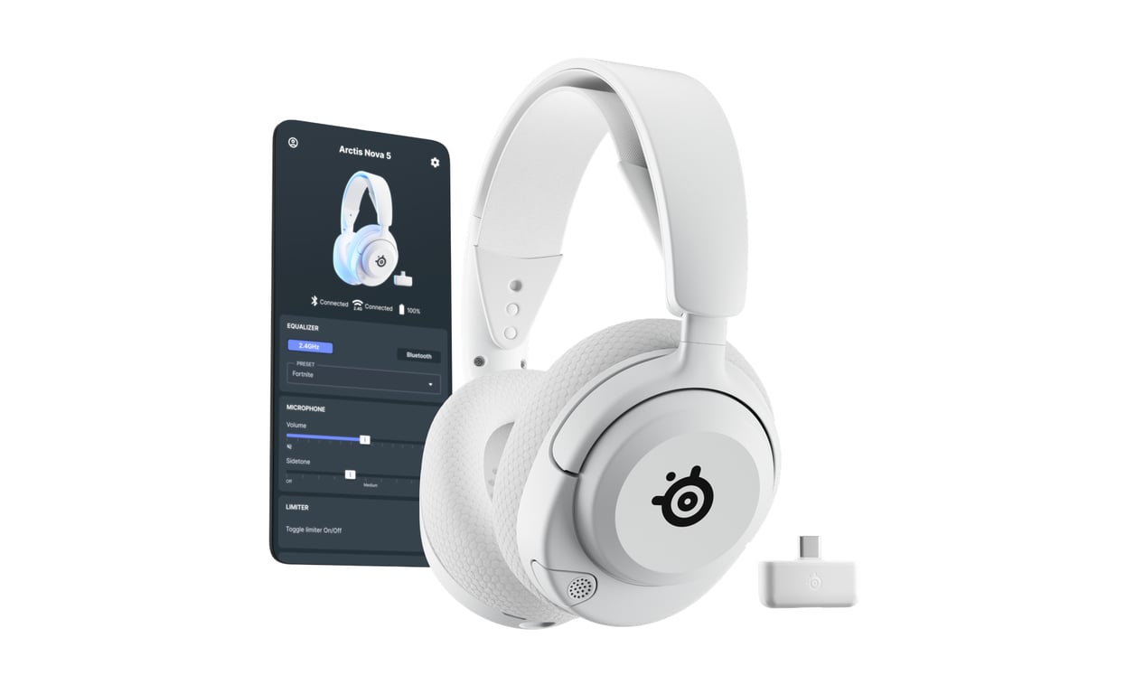 Steelseries Arctis Nova 5P Wireless Casque Sans fil Arceau Gaming USB Type-C Bluetooth Blanc - Neuf