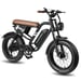 VTT électrique MAXTURN MX10 avec batterie 48 V 13,5 Ah et transmission Shimano 7 vitesses - Noir