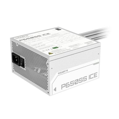 GIGABYTE P650SS ICE Alimentatore - PCIe 5.0, 80 PLUS Silver, Ventola da 120 mm, Compatibile con ATX 3.0, Spina EU