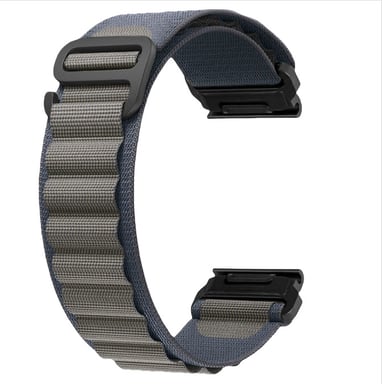 Bracelet de montre en nylon pour Garmin Fenix ??8/8S/6/6X/7/7X/Pro/Tactix Blue 26 mm