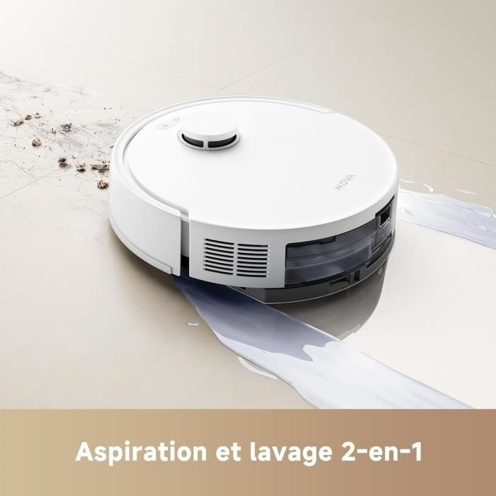 MOVA E20 Robot Aspirateur Laveur Navigation LDS Puissance d'aspiration de 5 000 Pa Aspirateur et Mop 2 en 1 Compact - vue 2