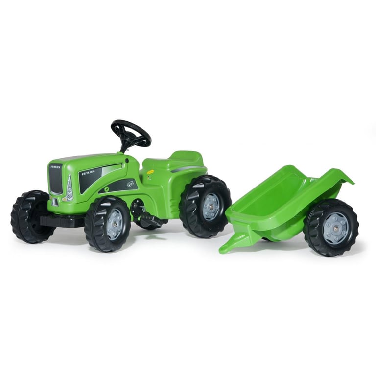 Tracteur à Pédales Rolly Toys avec Remorque RollyKiddy Futura pour Enfants de 2½ à Neuf