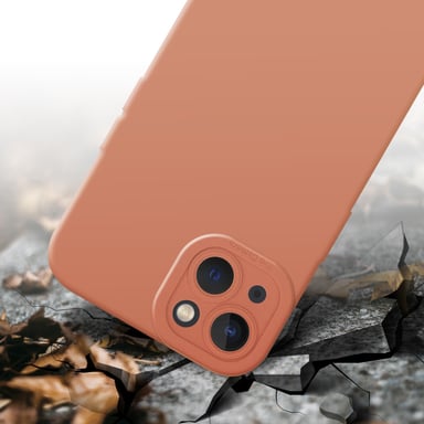 Coque pour Apple iPhone 13 en FLUID ORANGE CLAIR Housse de protection Étui en silicone TPU flexible