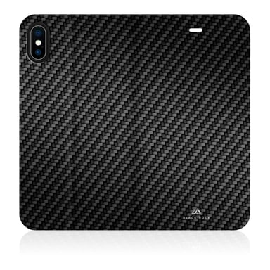 Custodia a portafoglio ''Flex Carbon'' per Apple iPhone Xs, nero