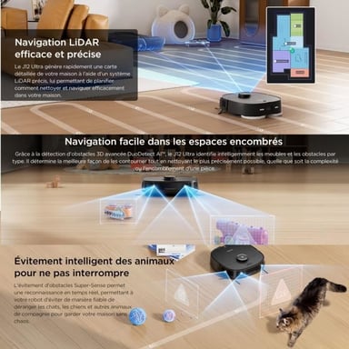 Robot Aspirapolvere e Lavapavimenti Eureka J12 Ultra con Navigazione AI 3D e Svuotamento Automatico