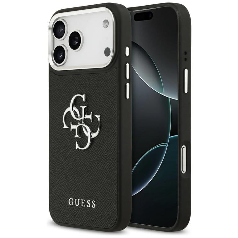 Guess Coque Hardcase 4G Grained Big Logo pour iPhone 17 Pro Max