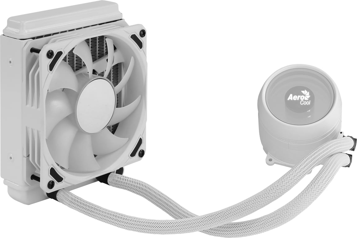 Aerocool MIRAGEL120W Refrigeración Líquida CPU Ventilador 12cm ARGB TDP 200W Blanco