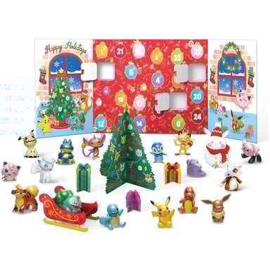Calendrier de l'Avent Pokémon avec Figurines et Modèles à Assembler