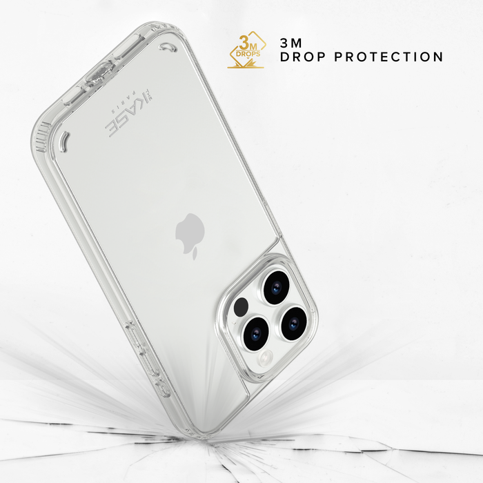 Funda antigolpes híbrida antibacteriana invisible para Apple iPhone 15 Pro Max, Transparente