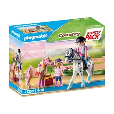 PLAYMOBIL - 71259 - Country - Starter Pack - Jinetes y caballos