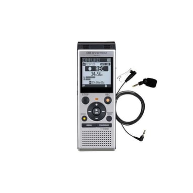Om System Dictaphone WS-882 4 Go stéréo avec micro ME52 réduction de bruit Argent/Noir - vue 1
