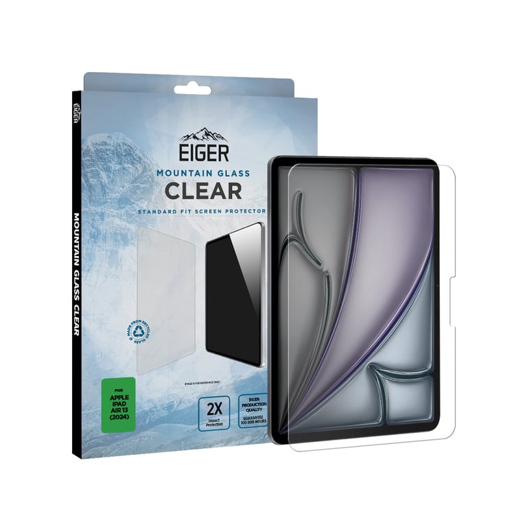 Verre Trempe Premium Asahi 2.5d pour Apple Ipad Air 13 - Eiger&reg; - Neuf