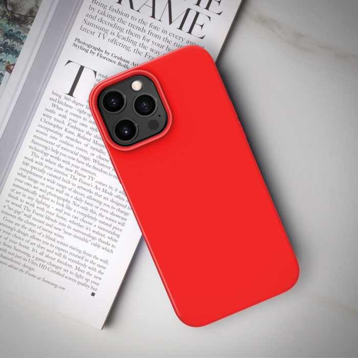 Funda de gel de silicona suave a prueba de golpes para Apple iPhone 13 Pro  Max, Ardent Red - The Kase