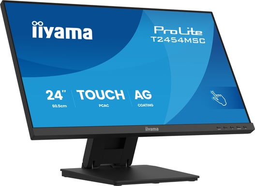 iiyama ProLite T2454MSC-B3AG écran plat de PC 60,5 cm (23.8'') 1920 x 1080 pixels Full HD LED Écran tactile Multi-utilisateur Noir