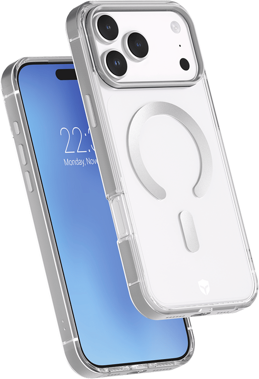 FORCE CASE Coque pour iPhone 17 Pro Max MagSafe Contour M&eacute;tal Antichocs 2m Premium  Gris