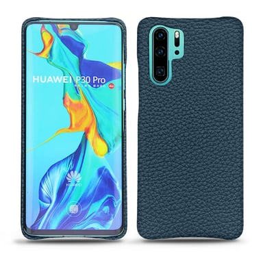 Coque cuir Huawei P30 Pro -  - Bleu - Cuir grainé