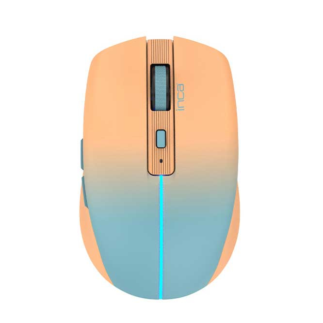 Inca Iwm-511rt Souris Bureau Droitier Rf Wireless + Bluetooth + Usb Type-c Optique 1600 Dpi