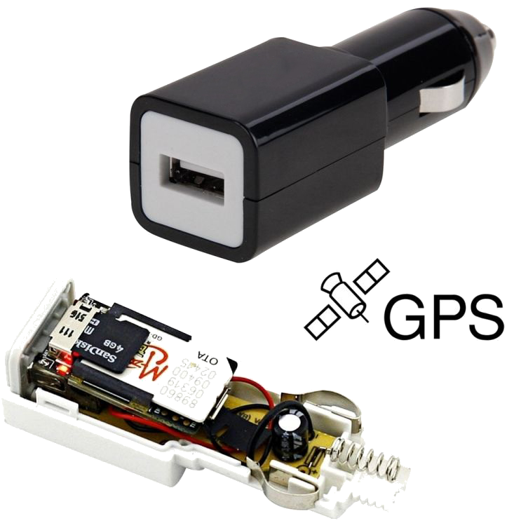 Traceur GPS Chargeur USB Voiture Carte Tf Quick Charge Mms Alarme Noir - YONIS