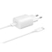 Chargeur maison 25W Power Delivery + Câble USB C/USB C Blanc Samsung