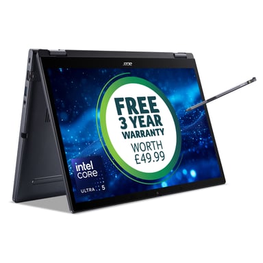 Acer TravelMate TMP414RN-54-TCO-51JJ Copilot+ PC Intel Core Ultra 5 125U Híbrido (2-en-1) 35,6 cm (14'') Pantalla táctil WUXGA 16 GB DDR5-SDRAM 512 GB SSD Wi-Fi 6E (802.11ax) Windows 11 Pro Azul