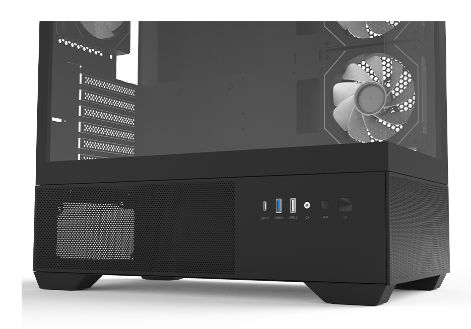 Boitier sans alimentation ZALMAN CHRONIX Moyen tour Format ATX - vue 2