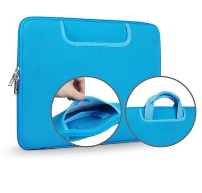 Pochette avec poignée 13'' pour Mac PC Housse Protection Sacoche Ordinateur Portable Tablette 13 Pouces (BLEU)