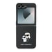 Funda Karl Lagerfeld para Samsung Z Flip6 F741 negra Saffiano Metal Pin