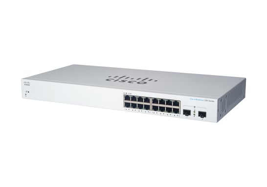 Cisco CBS220-16P-2G Géré L2 Gigabit Ethernet (10/100/1000) Connexion Ethernet, supportant l'alimentation via ce port (PoE) - Neuf