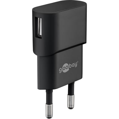 Goobay Cargador de red 1x puerto USB-A 5W (Negro)