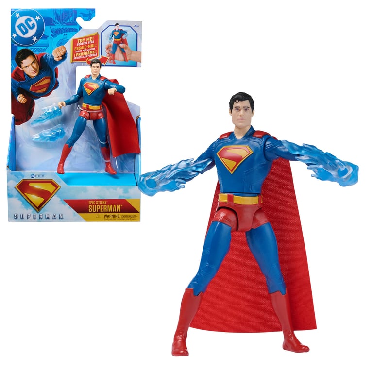 DC Comics - Figurine Superman 15 Cm - Figurine Articulée Issue Du Film - Super Héros Et Super Vilain - Jouet À Collectionner - Cadeau Enfant - Jouet Enfant 4 Ans Et + - Neuf