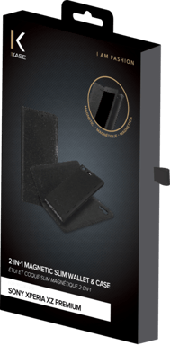 Funda y carcasa magnética 2 en 1 para Sony Xperia XZ Premium, Negro