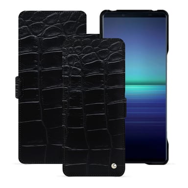 Housse cuir Sony Xperia 1 V -  - Noir - Cuir Abaca