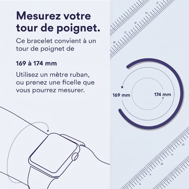 Bracelet Solo tressé pour Apple Watch | 38/40/41/42 mm - Taille 7 - Midnight - Neuf