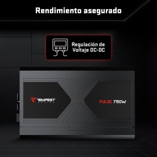 Tempest Pulse PSU 750W Cybenetics Bronze ATX 3.1 Full Modular Fuente de Alimentación Negra - Neuf