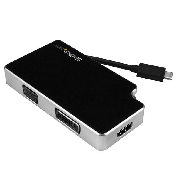StarTech.com Adaptateur audio / vidéo de voyage 3 en 1 USB C vers VGA DVI ou HDMI 4K Neuf - vue 2