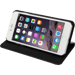 Cover a libro Bling Strass per Apple iPhone 6 Plus/6s Plus/ 7 Plus/8 Plus, Mezzanotte Nera