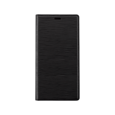 Diarycase 2.0 Funda de piel auténtica con soporte magnético para Apple iPhone 13 mini, Negro medianoche