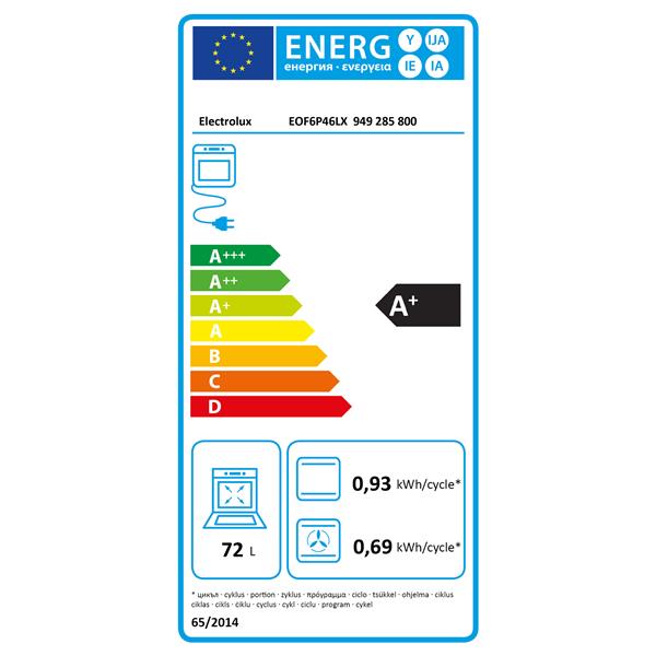 Four Encastrable Electrolux EOF6P46LX – 72 L Pyrolyse Ouverture Latérale - vue 6