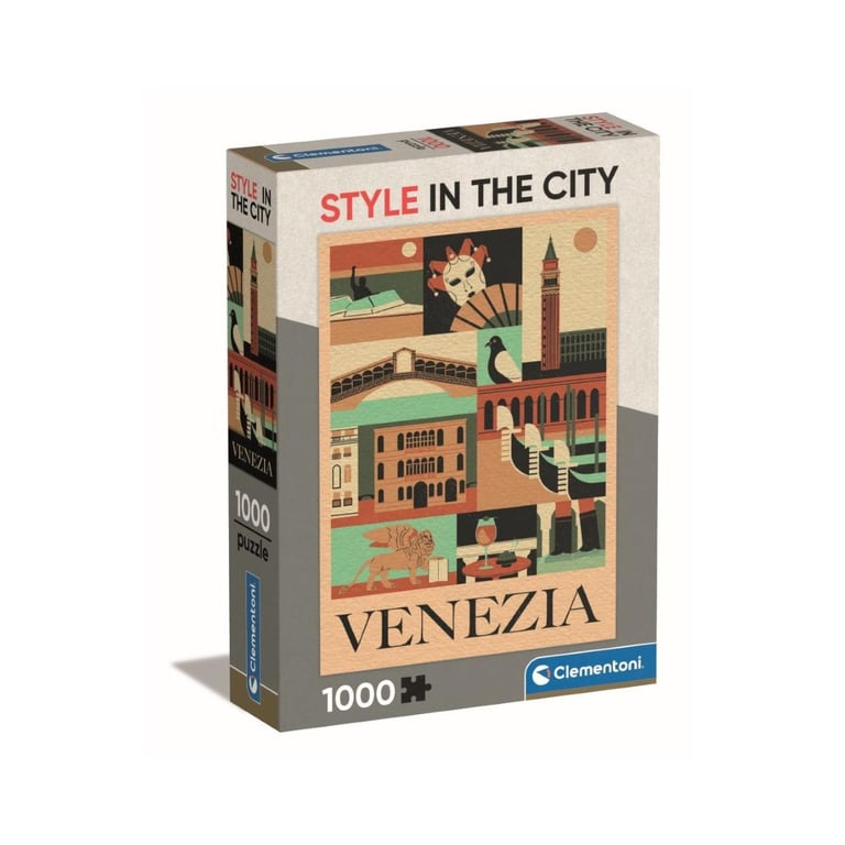 Puzzle 1000 pièces Compact : Style in the City Venise Clementoni Puzzles - vue 3